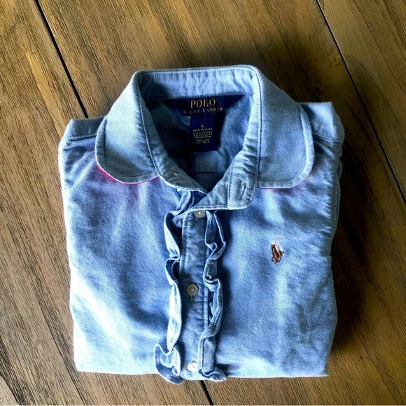 Polo Ralph Lauren - Cotton ruffled shirt - size 6 - Picture 2 of 7